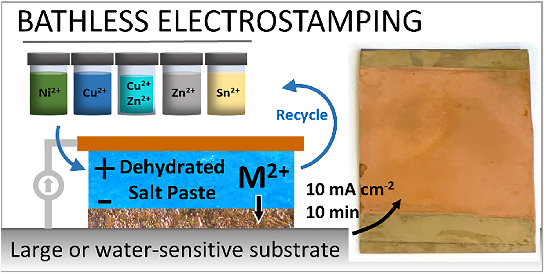 Electrostamped metal coupons and microscopy results